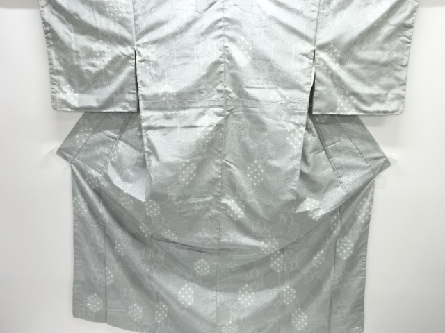 JAPANESE KIMONO / TOKAMACHI TSUMUGI / SHIBORI / WOVEN TRADITIONAL PATTERN
